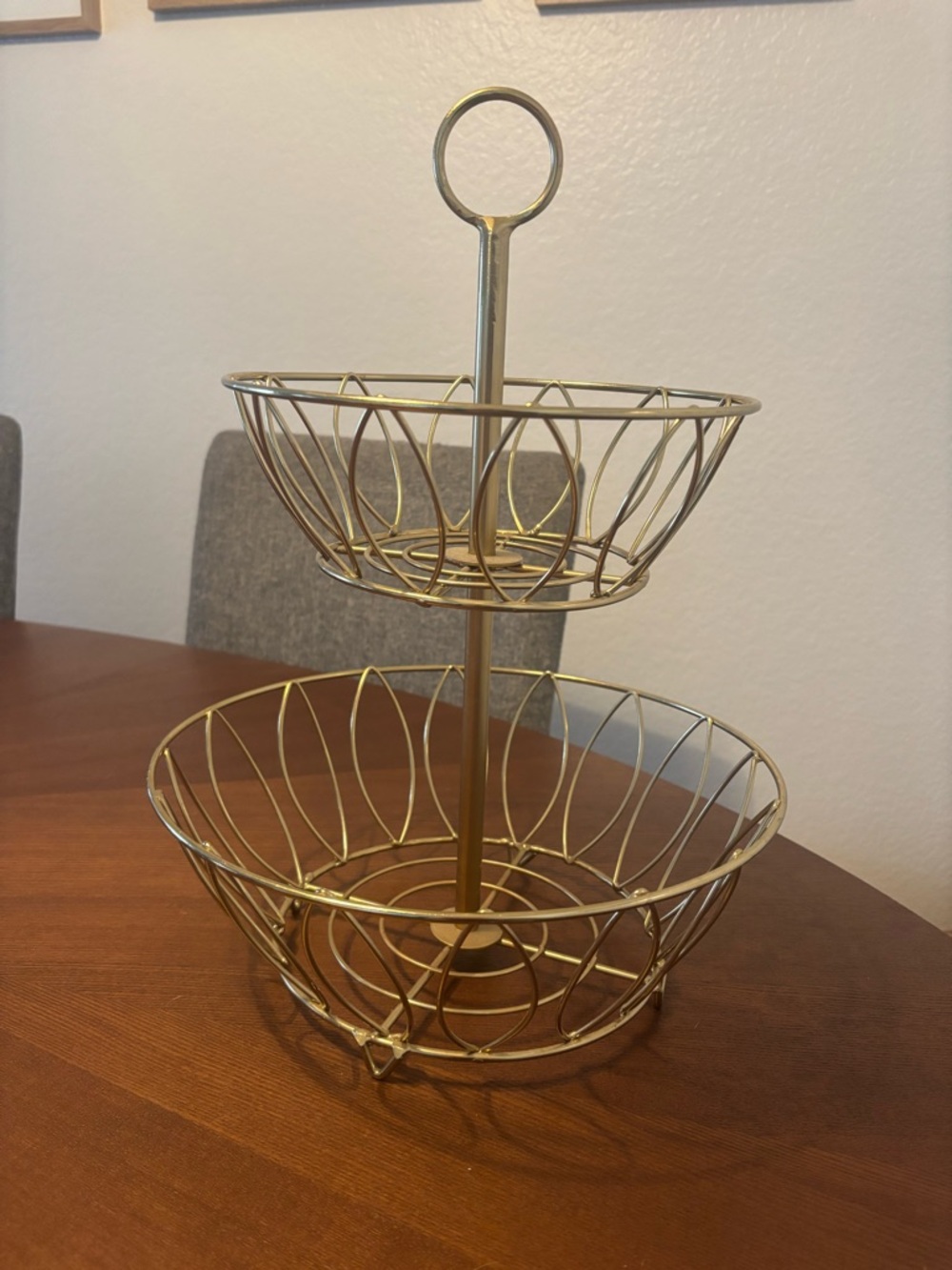 Iron Wire 2-Tier Fruit Basket Gold - Threshold